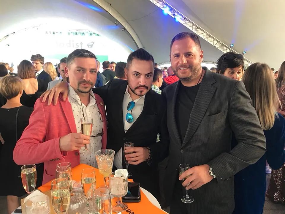 Артем Колюбаев (в центре) и Андрей Ермак (справа), 27 мая 2018 года. Фото: Facebook