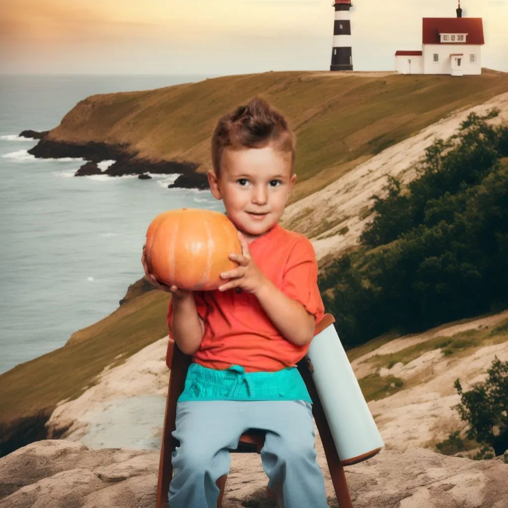 ШІ всадив нашого хлопчика на стільчик на двох ніжках над прірвою (власне, тло ми обрали самі, не сподіваючись, що нейронка домалює стартове зображення), але його міцно тримає наша увага!