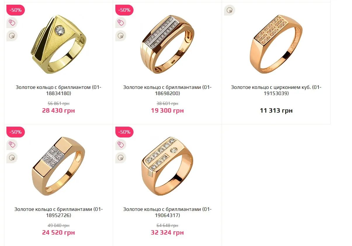 Популярні моделі золотих каблучок для чоловіків 