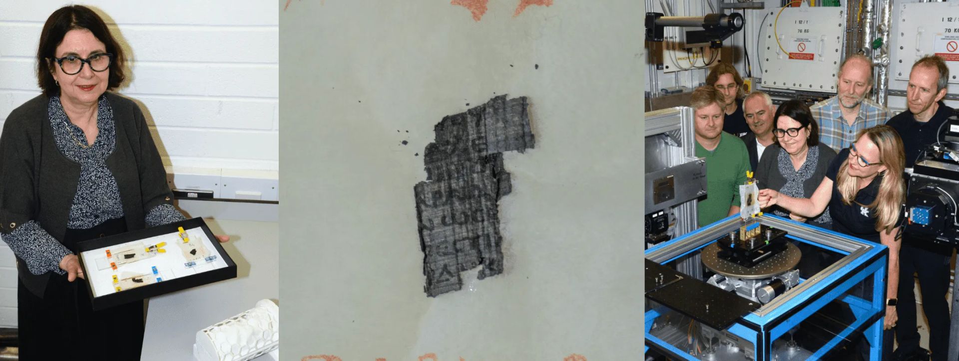 Один із окремих фрагментів сканується на прискорювачі частинок.