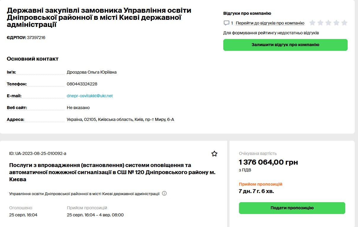 Тендери продовжуються Тендери продовжуються