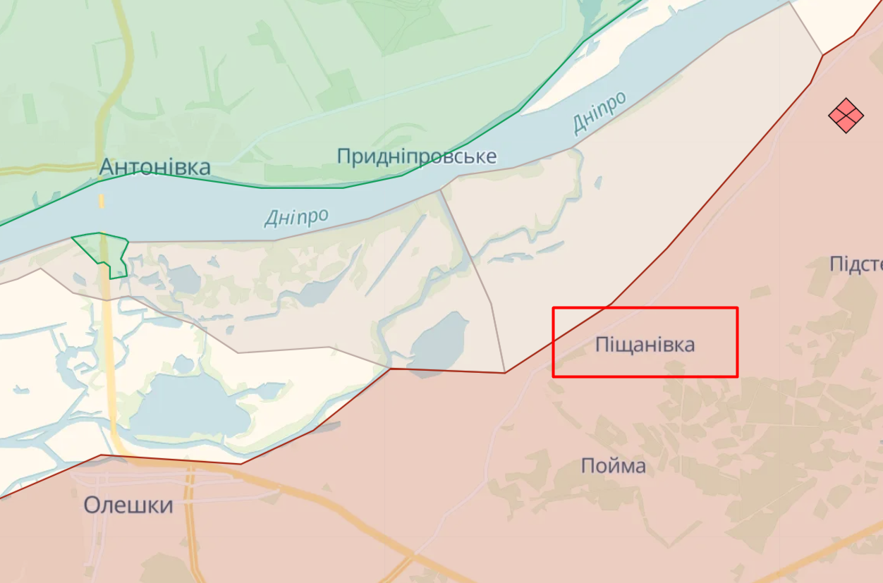 Те саме село Піщанівка на лівому березі Те саме село Піщанівка на лівому березі
