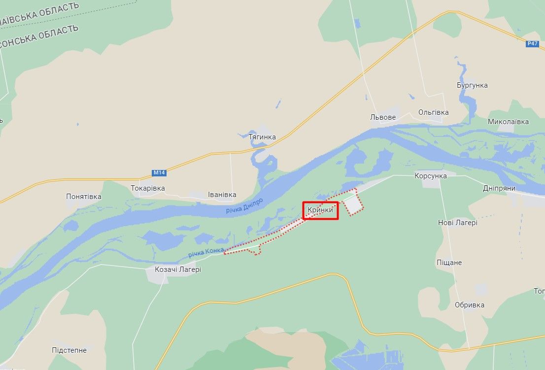 ЗСУ просунулися біля Кринок на лівому березі Херсонщини ЗСУ просунулися біля Кринок на лівому березі Херсонщини