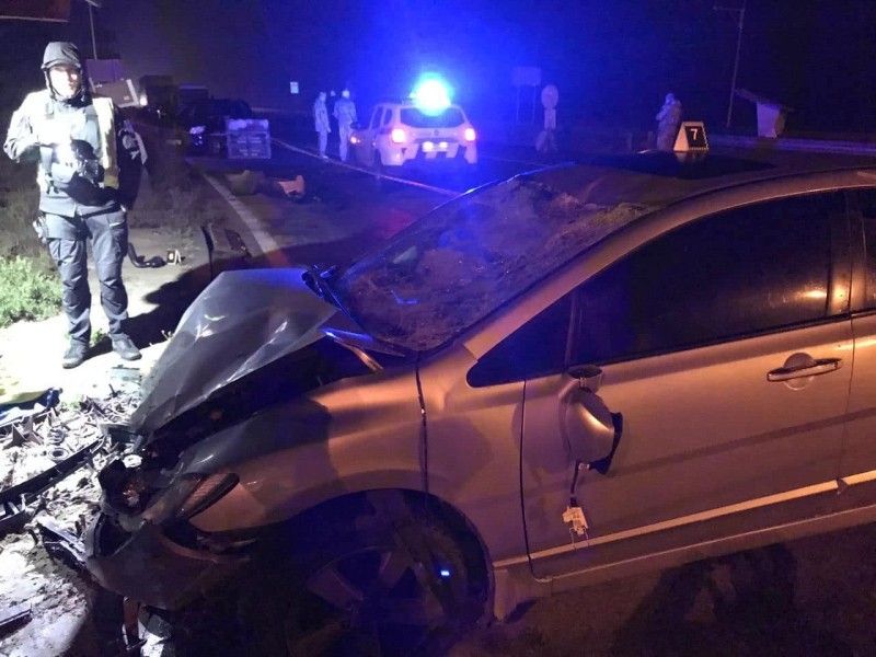 Разбитое в результате ДТП авто. Фото: Нацполиция Разбитое в результате ДТП авто. Фото: Нацполиция