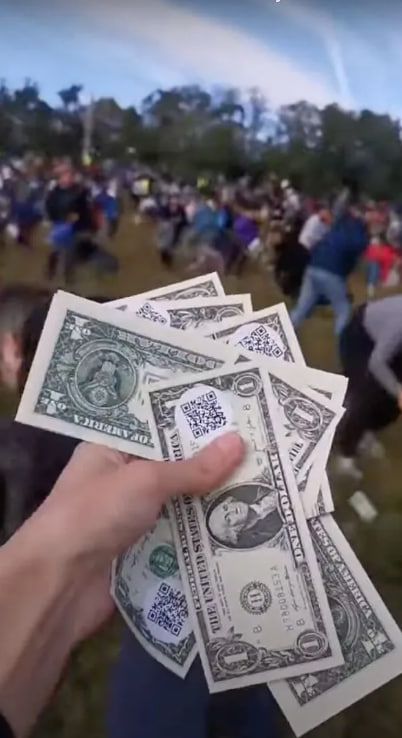 В Чехии с вертолета сбросили миллион долларов В Чехии с вертолета сбросили миллион долларов