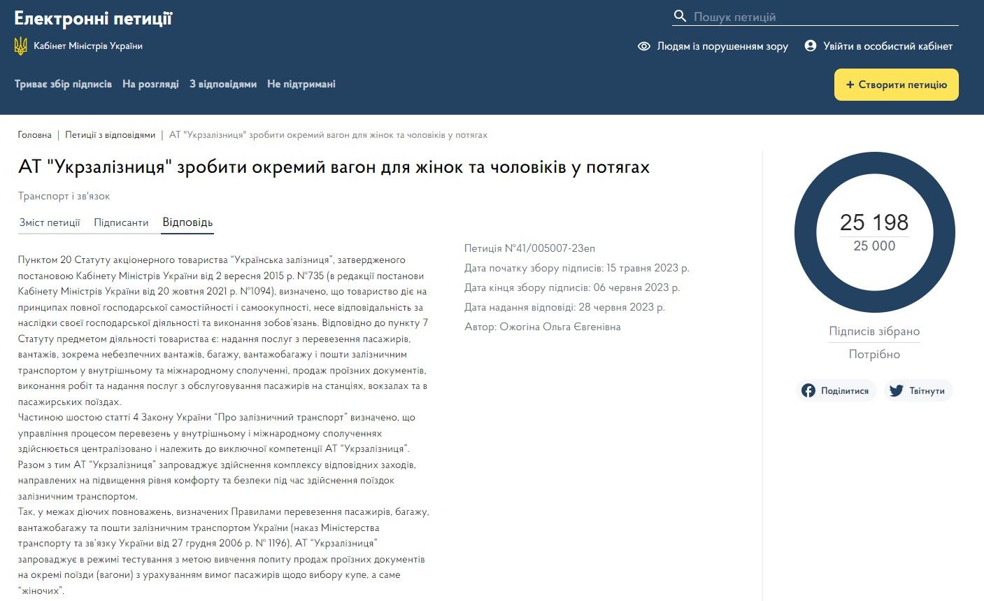 Чоловіки вимагають для себе окремі купе від Укрзалізниці: зареєстровано петицію 2