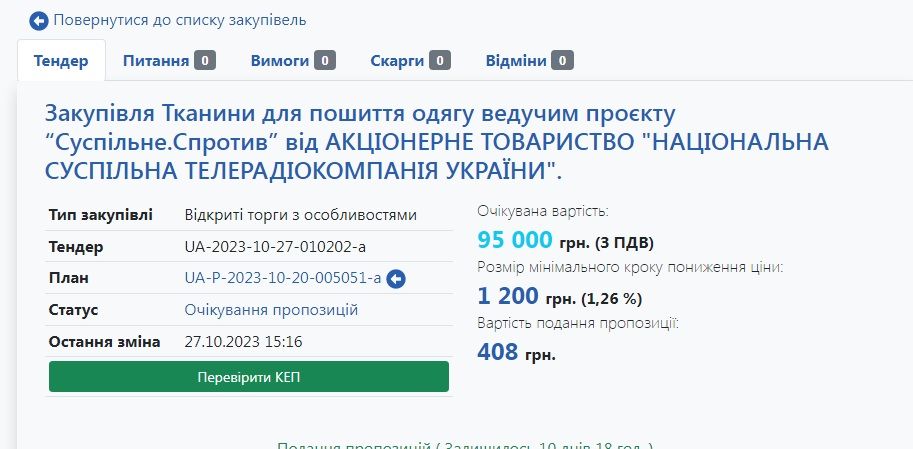 Костюми ще треба пошити з тканини