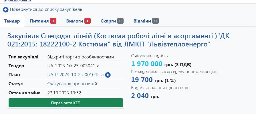 Готов літній костюм узимку