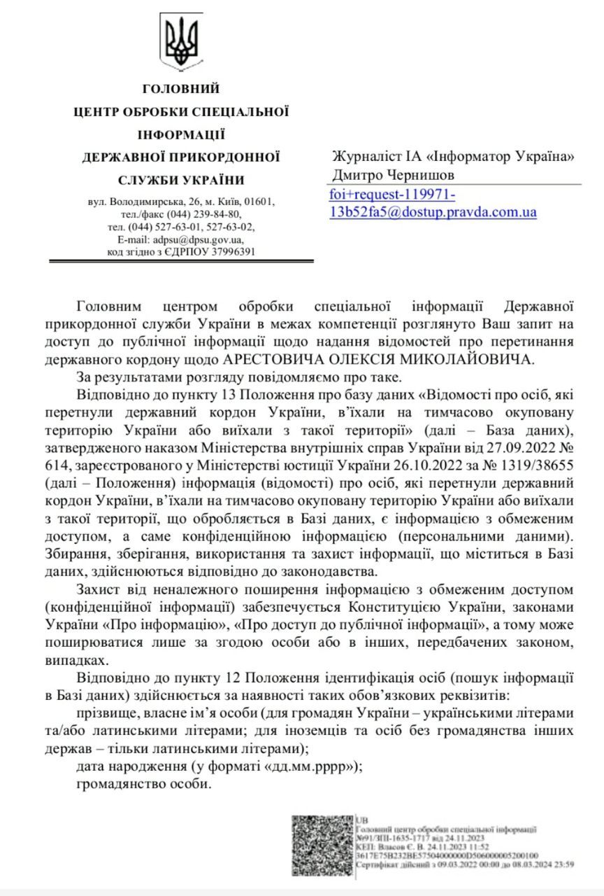 Известно всем, но тайна от Госпогранслужбы: как Арестович уехал за границу 1