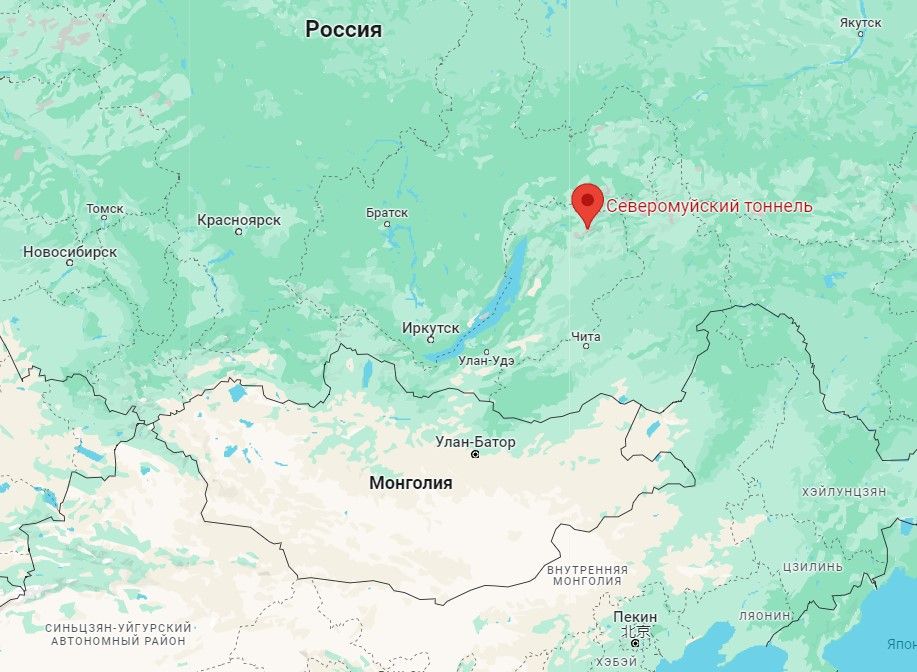 Розташування тунелю на карті  Розташування тунелю на карті