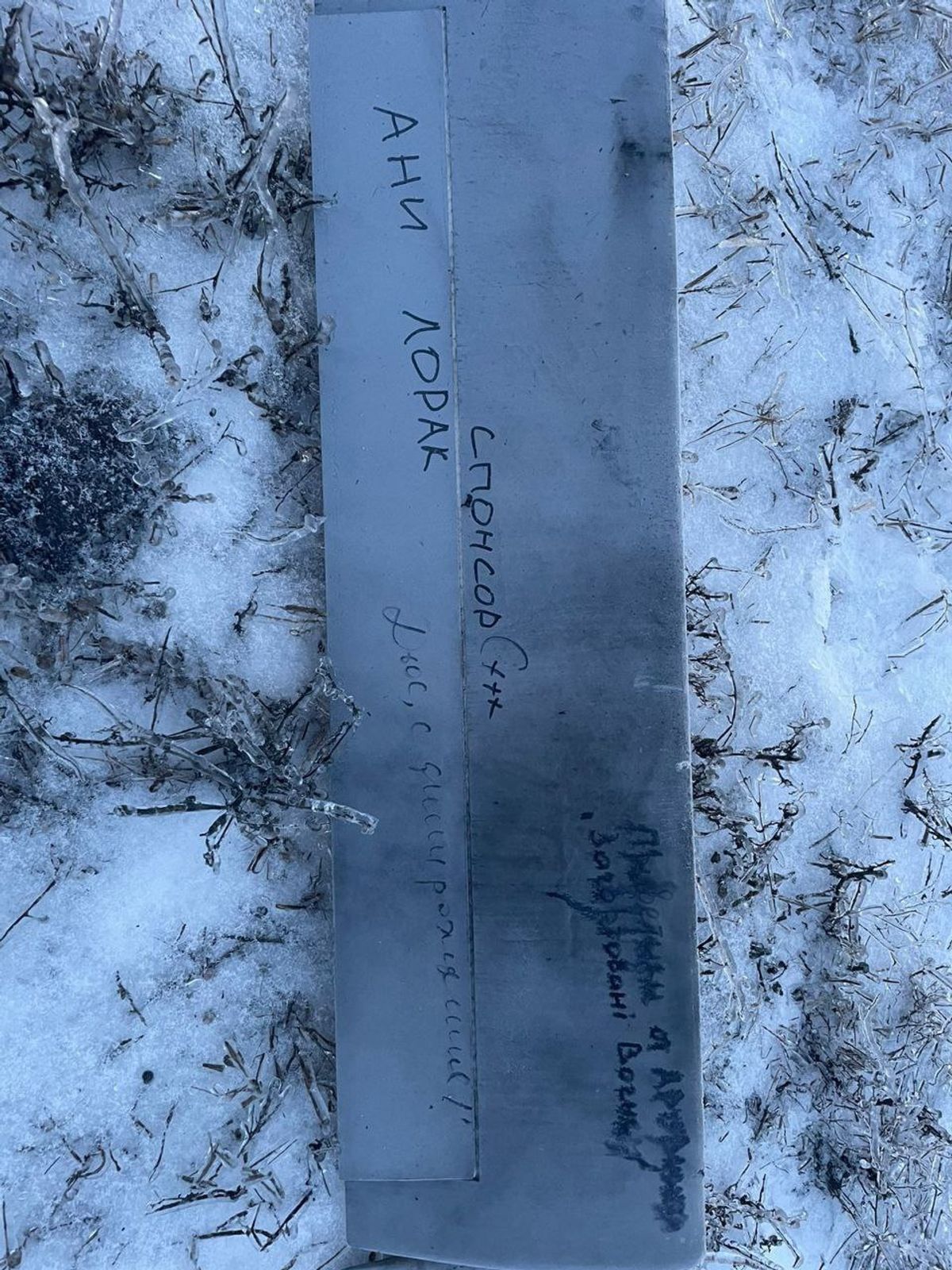 Напис "від Ані Лорак" на дроні Напис "від Ані Лорак" на дроні