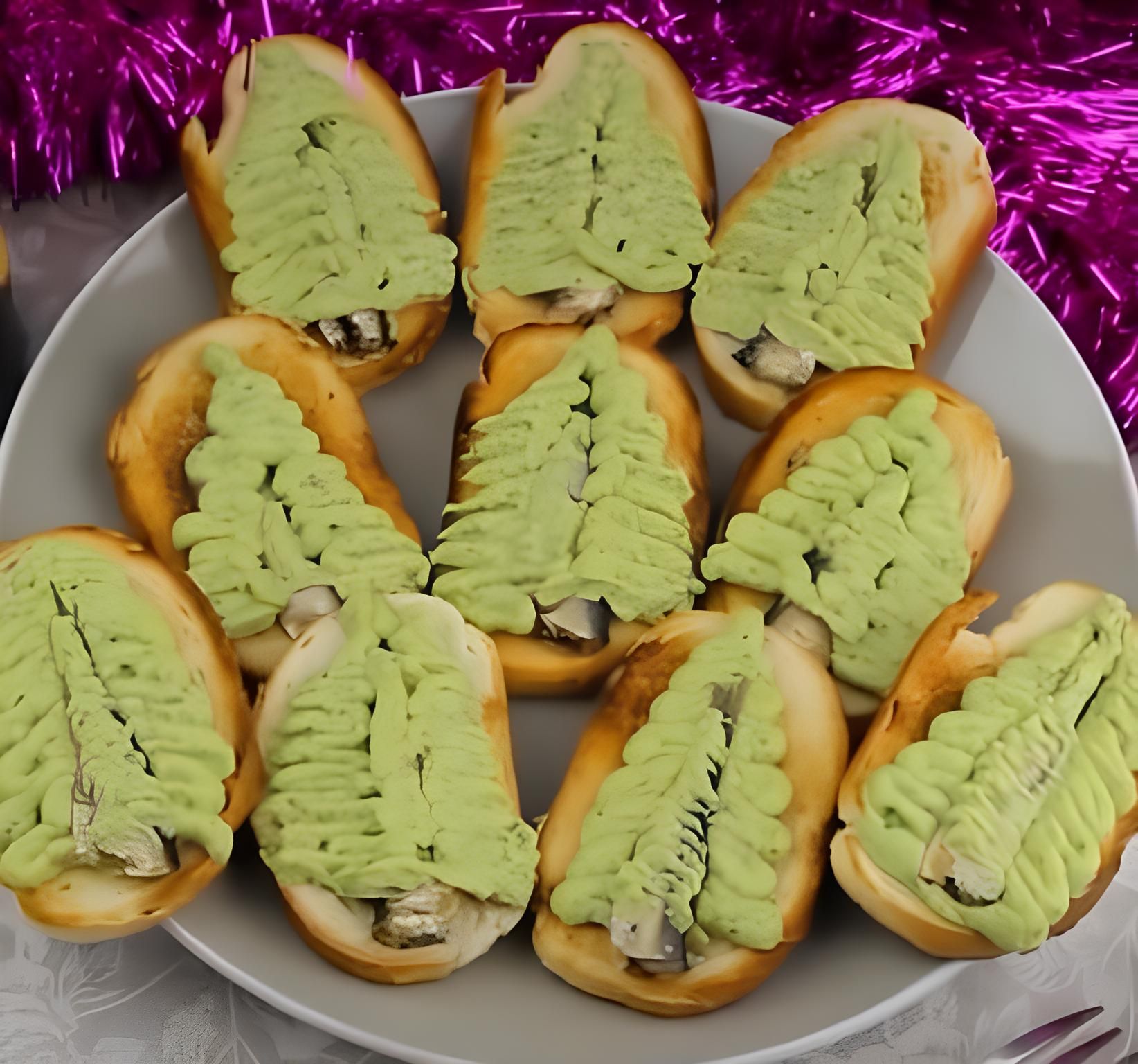 Закуска вкусная, выглядит празднично и готовится очень быстро – за каких-нибудь полчаса! Закуска вкусная, выглядит празднично и готовится очень быстро – за каких-нибудь полчаса!