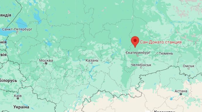 Станція Сан-Донато на карті Станція Сан-Донато на карті