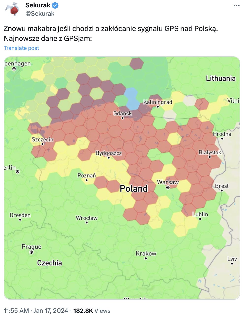 Проблемы с GPS в Польше