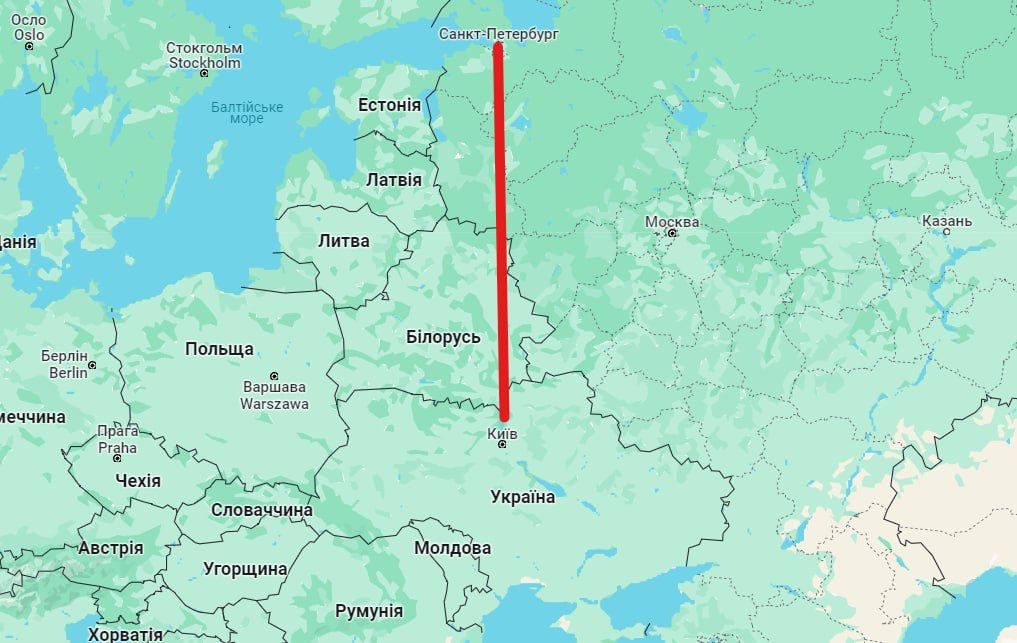 Расстояние от Украины до Санкт-Петербурга Расстояние от Украины до Санкт-Петербурга