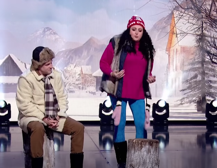 Фрагмент скандального номеру від "Квартал 95" Фрагмент скандального номеру від "Квартал 95"