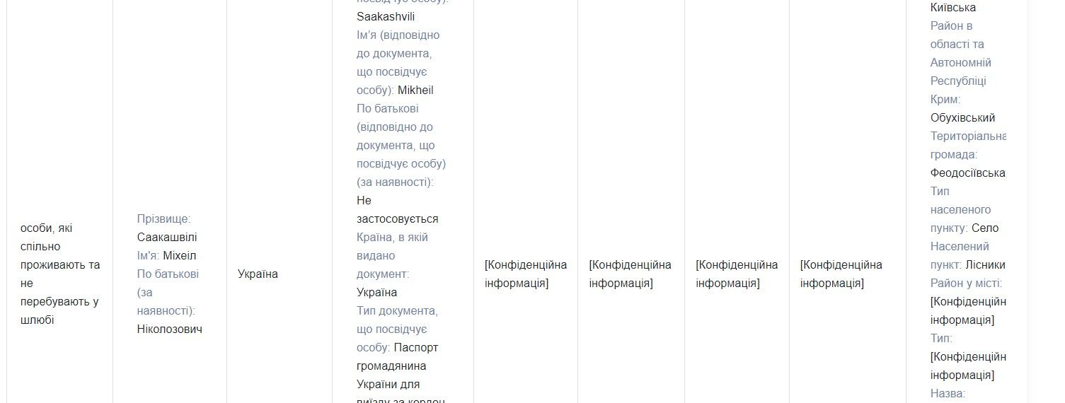Яко задекларировала проживание из Саакашвили, но не дала дочери его фамилию 2