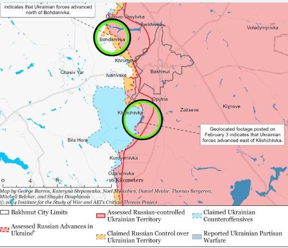 ЗСУ просунулись біля Бахмута на південний захід - ISW 2