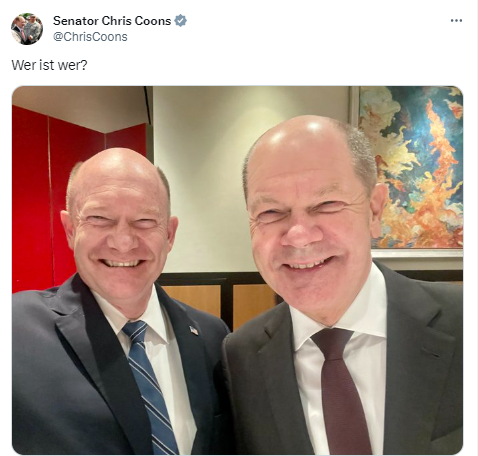 Несподівана зустріч: Шольц зустрів свого "двійника" під час візиту до США 2