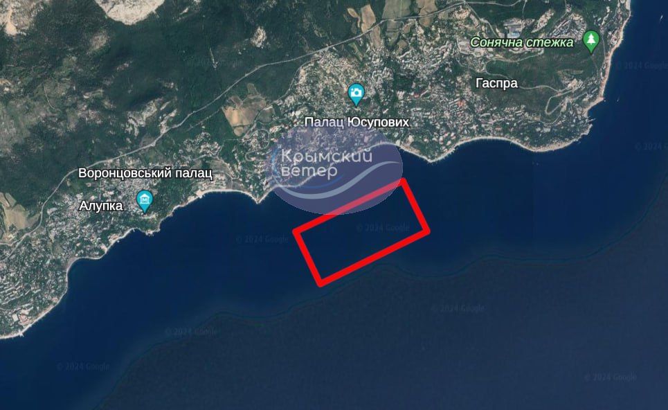 Место взрывов в море Место взрывов в море