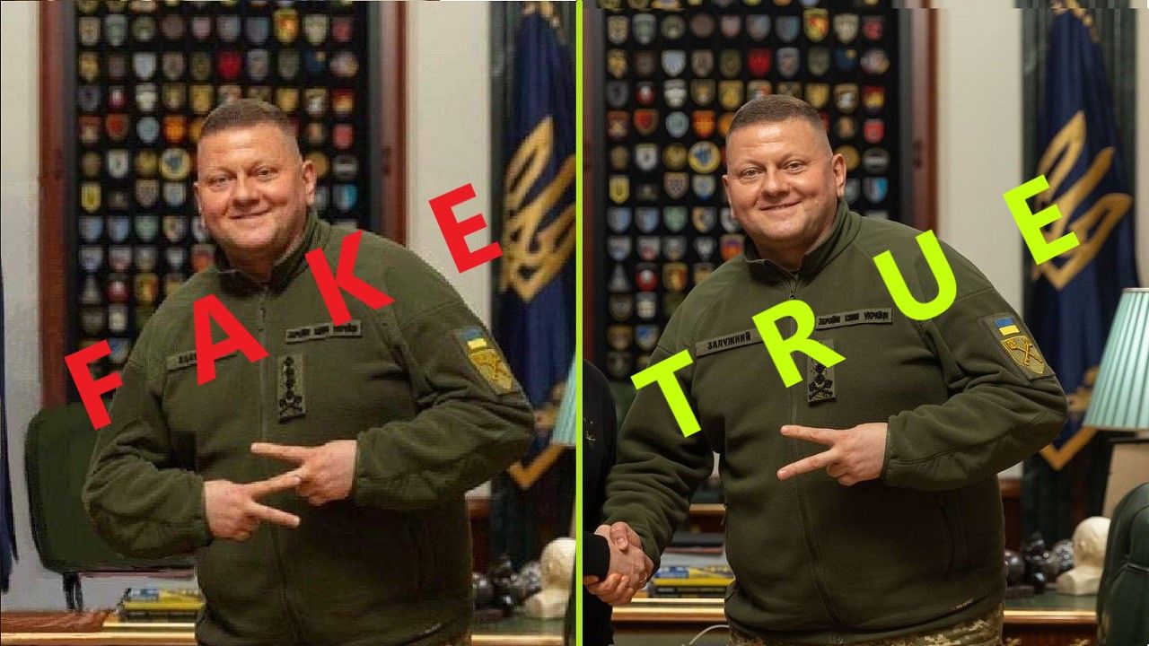 Порівняйте справжнє фото (праворуч) з фейковим (ліворуч). Колаж: gwaramedia.com/ Порівняйте справжнє фото (праворуч) з фейковим (ліворуч). Колаж: gwaramedia.com/