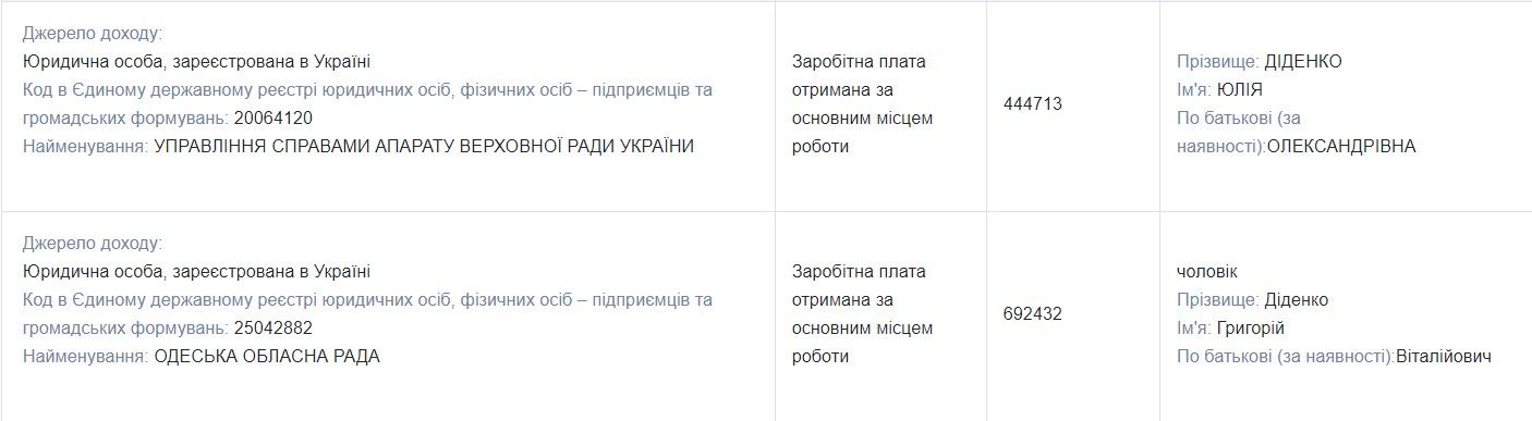 Із Декларації Юлії Діденко Із Декларації Юлії Діденко