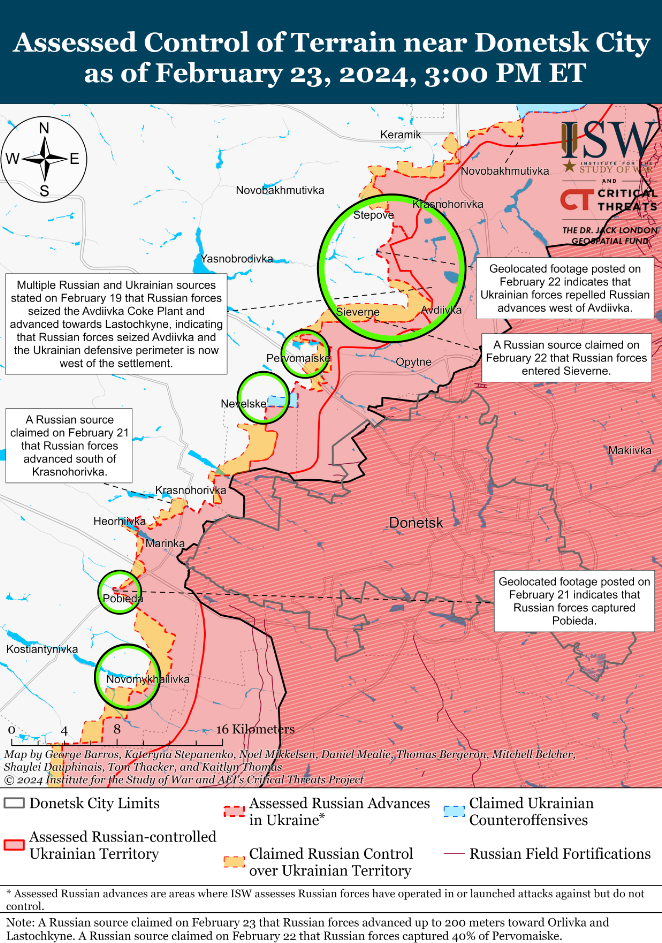 ЗСУ не дали просунутись окупантам біля Авдіївки, Роботиного та в районі Кринок - ISW 3