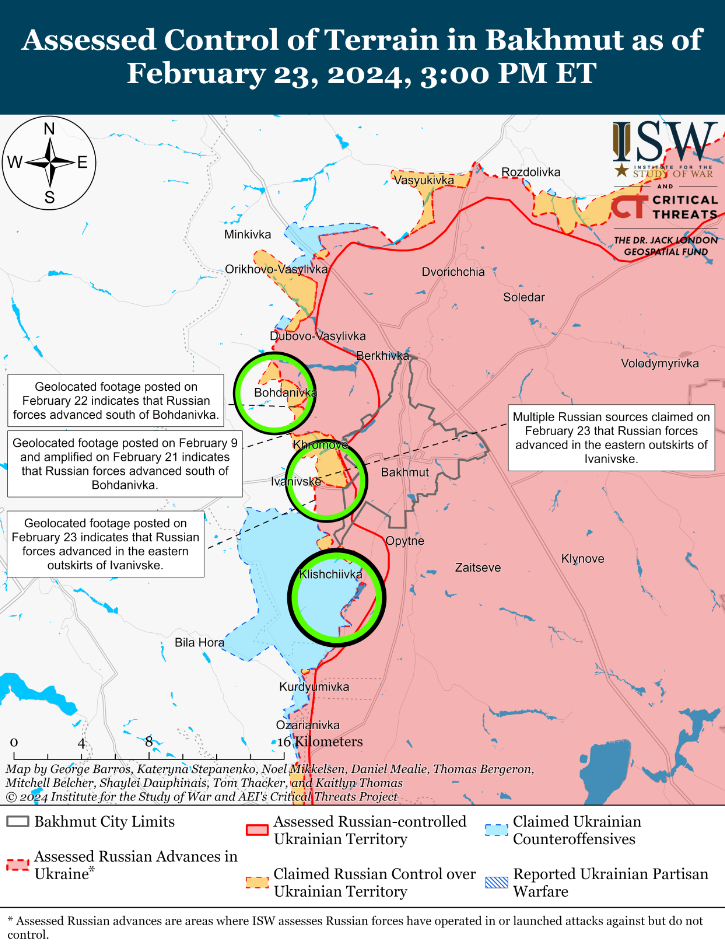 ЗСУ не дали просунутись окупантам біля Авдіївки, Роботиного та в районі Кринок - ISW 2