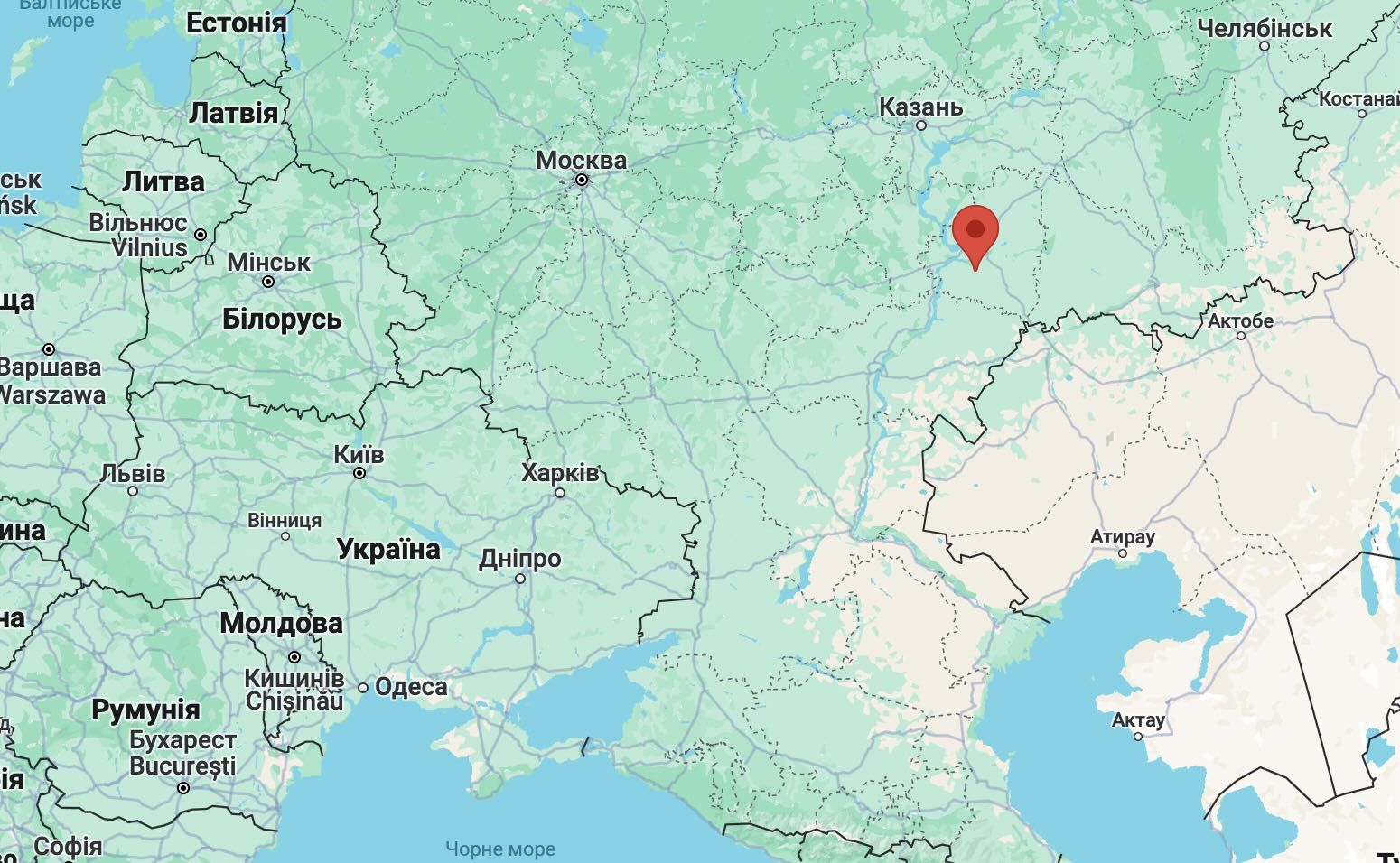 Чапаевск на карте Чапаевск на карте