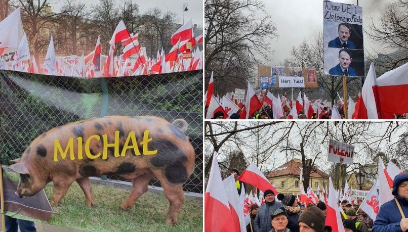 В Варшаве фермеры устраивали масштабные протесты: горят шины, раздается сирена - фото, видео 2