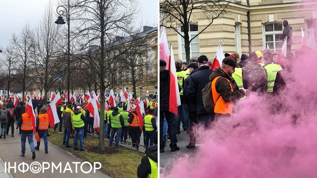 Забастовка фермеров в Варшаве