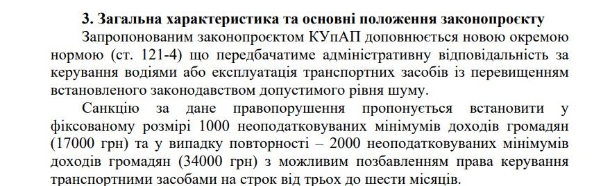 Штрафи в 34 тисячі грн за надмірний шум мотоциклів та авто: Рада готується розглянути законопроєкт 1