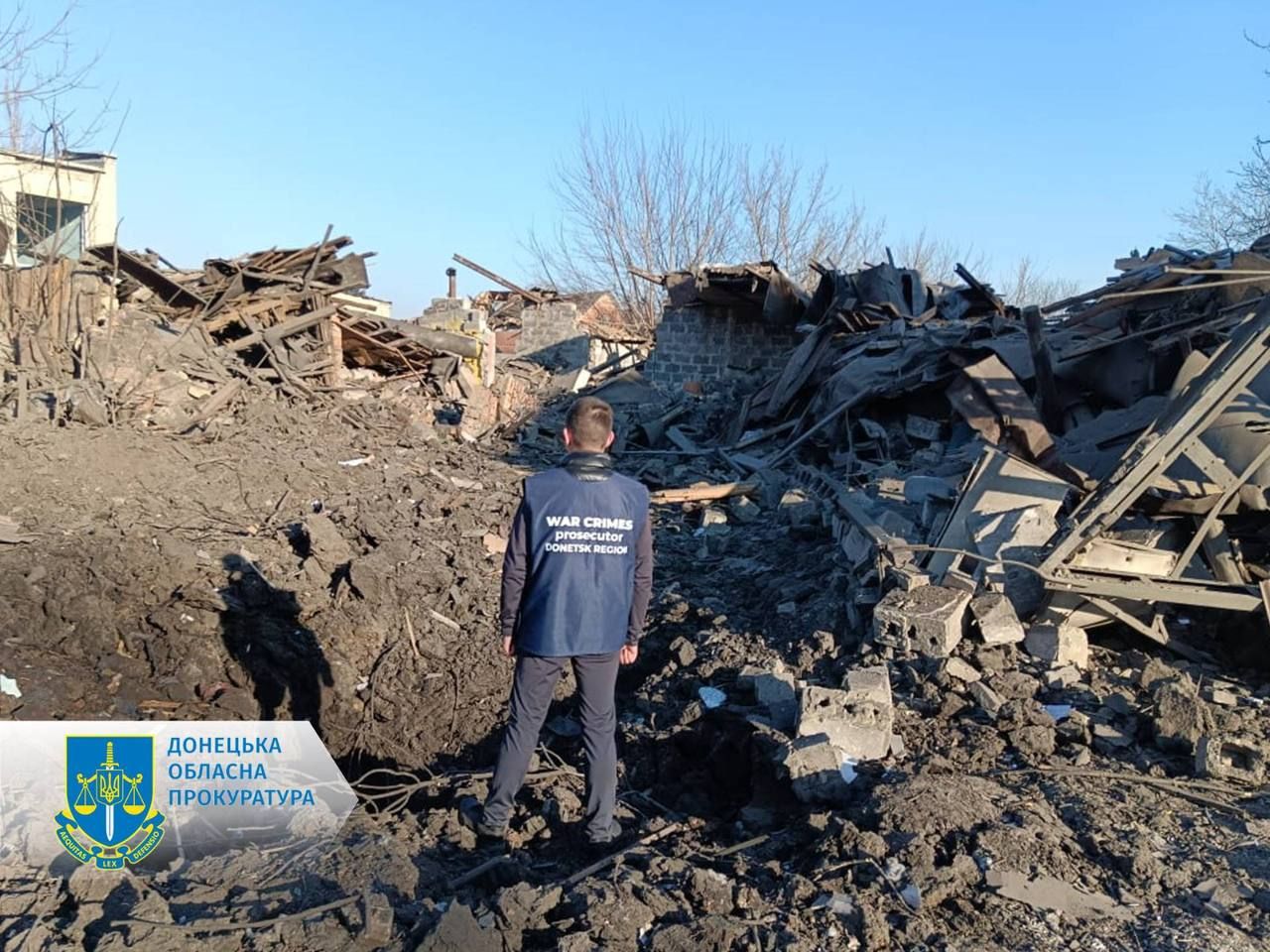 Ворвы после российского обстрела. Фото: Офис Генпрокурора Вырви после российского обстрела. Фото: Офис Генпрокурора