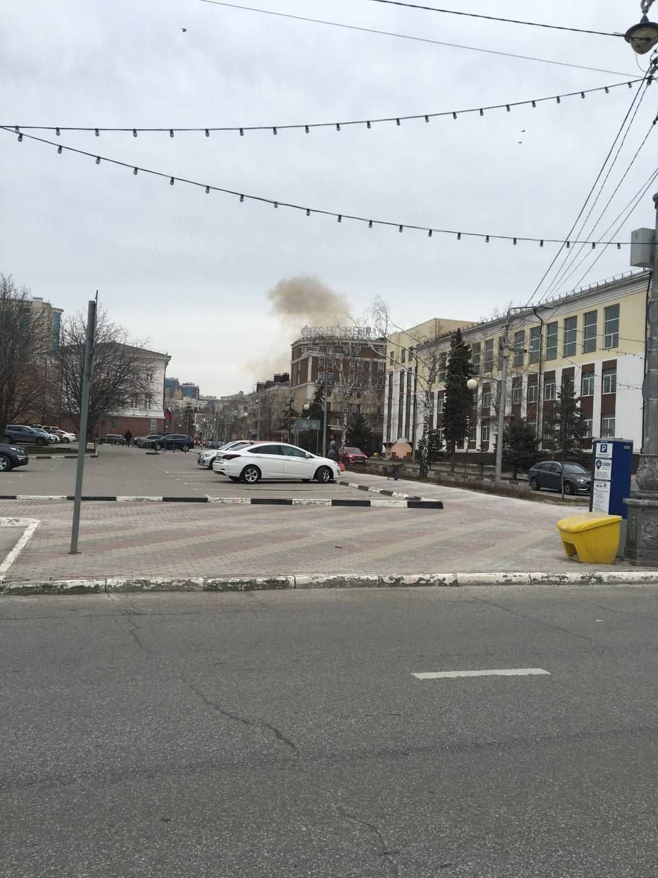 Прилет по зданию ФСБ в Белгороде Прилет по зданию ФСБ в Белгороде
