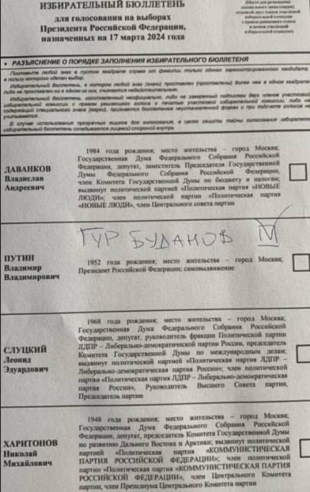 Росіяни псують бюлетені Росіяни псують бюлетені