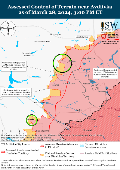В ISW показали карти боїв на фронті: росіяни просунулися на одному із напрямків 3