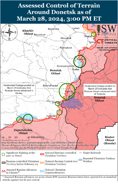В ISW показали карти боїв на фронті: росіяни просунулися на одному із напрямків 4