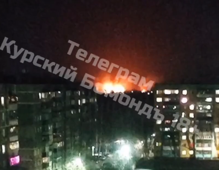 У Курську пролунали вибухи та здійнялась масштабна пожежа: влада заявляє про атаку БПЛА (відео) 1