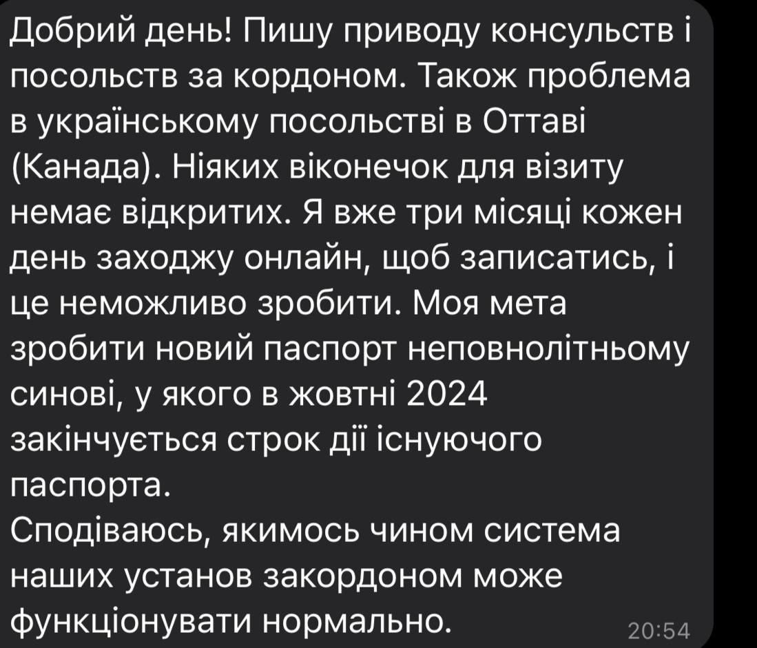 Украинцы в Канаде жалуются на трудности с работой консульств 1