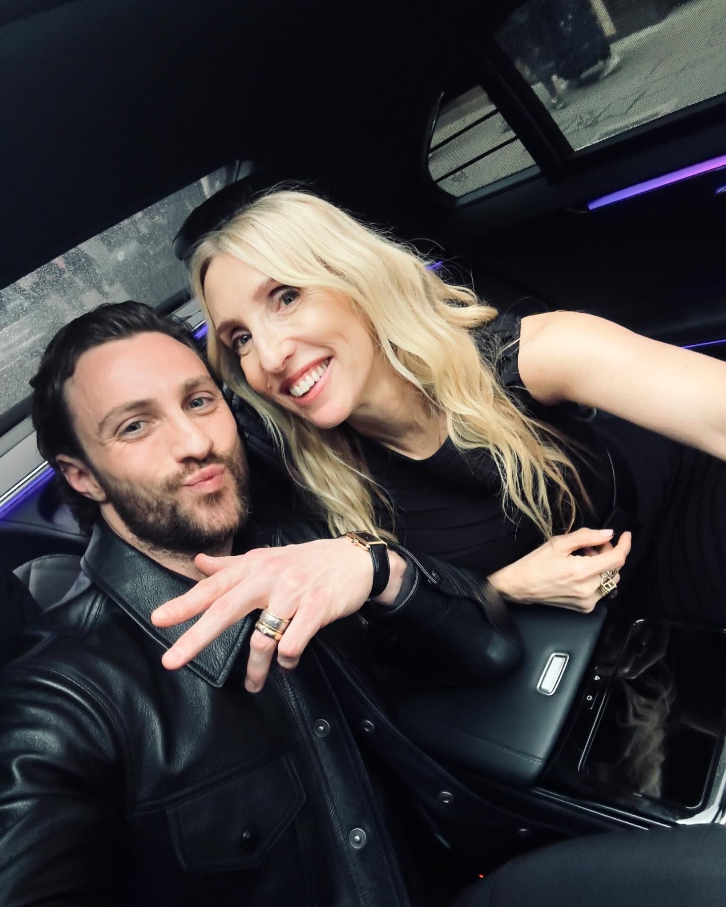 Сэм Тейлор-Джонсон с мужем Аароном