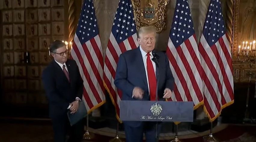 Трамп та Джонсон на спільній пресконференції в Мар-а-Лаго 