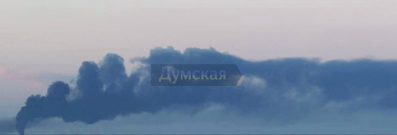 Дим після удару окупантів по Одещині Дим після удару окупантів по Одещині