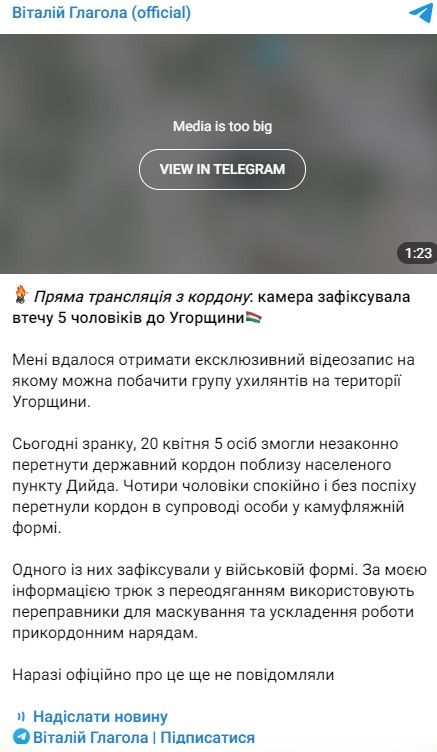 Камера зафіксувала втечу ухилянтів до Угорщини: їм допомагав чоловік у камуфляжній формі 1