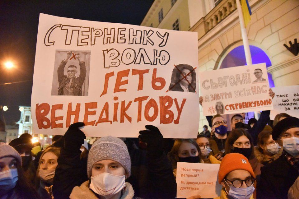 Протесты против заключения Стерненко / Getty images Протесты против заключения Стерненко / Getty images