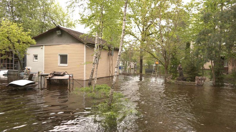 Підтоплення в селі Хрещатик Черкаського району, 25 квітня 2024 року. Фото: Суспільне Черкаси