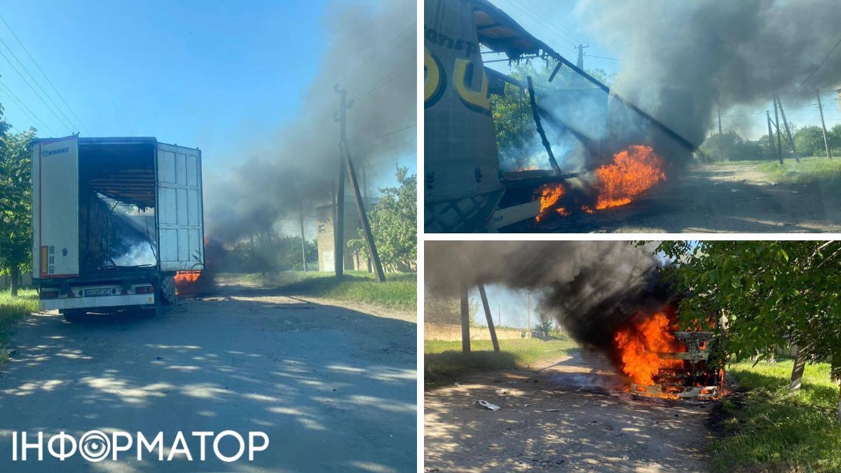 Росіяни дроном вдарили по вантажівці з водою в Бериславі