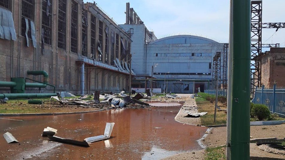 Удар по Слов'янській ТЕС. Фото: Володимир Проскунін Удар по Слов'янській ТЕС. Фото: Володимир Проскунін