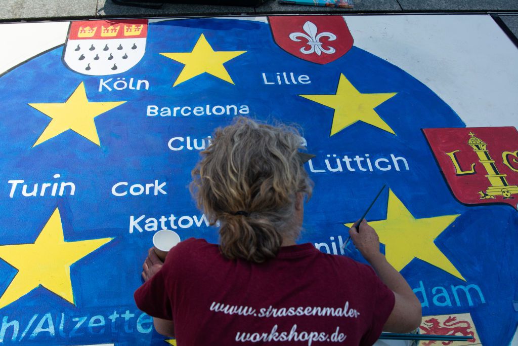 Конкурс к выборам Европарламента в немецком Кельне. Фото: Getty Images Конкурс к выборам Европарламента в немецком Кельне. Фото: Getty Images