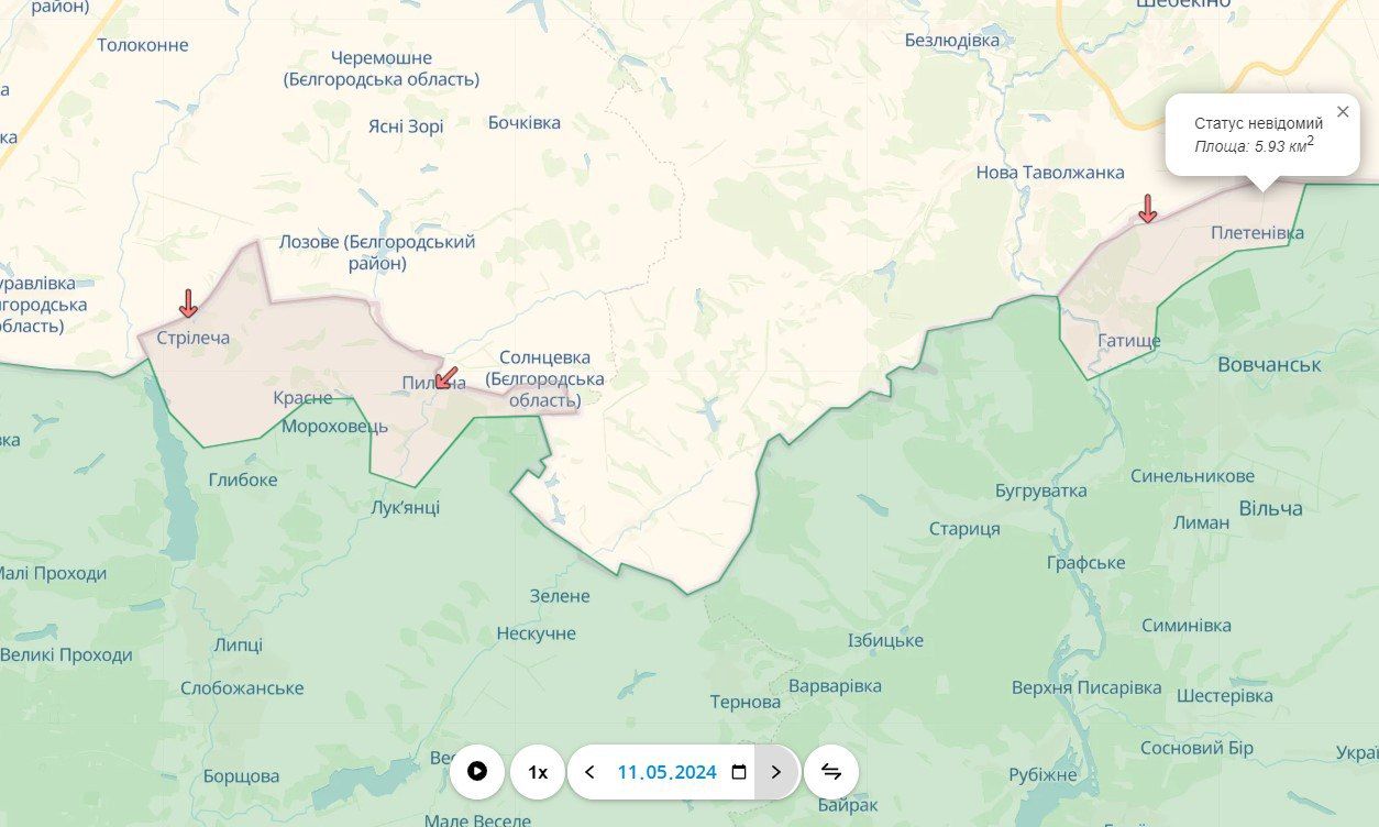 Бої на Харківщині: на півночі області утворились дві "сірі зони" 1