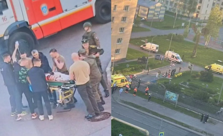 ЗМІ РФ публікують перші кадри з місця вибуху ЗМІ РФ публікують перші кадри з місця вибуху